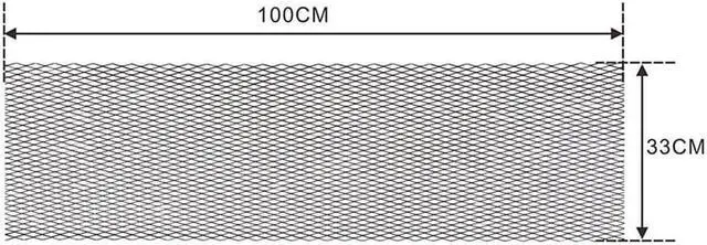 Alt view image 5 of 7 - Paiying 40" x 13" Black Aluminium Car Bumper Modified Grille Grill Rhombus Mesh US Stock