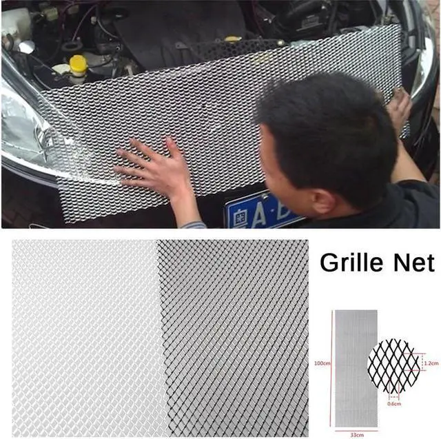 Alt view image 7 of 7 - Acaigel Silver Rhombus Aluminium Racing Grille Mesh Vent Car Tuning Grill 0.31"0.63" Mesh Ship?from?USA