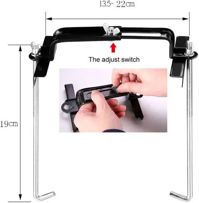 Alt view image 2 of 7 - Acaigel Metal Rack Car Storage Battery Holder Mounting Bracket Adjustable Width 16-22cm