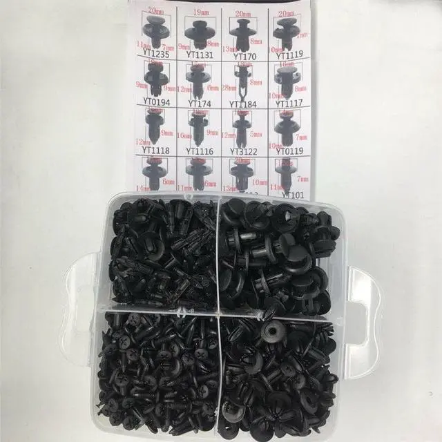 Alt view image 7 of 7 - Paiying 620x 3-Layer Car Door Liner Trim Dash Floor Bumper Fastener Fixing Clip 16 Sizes