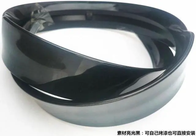 Alt view image 2 of 7 - Acaigel 39'' Flexible PU Car Rear Roof Trunk Spoiler Lip Wing Glossy Black Self-adhesive