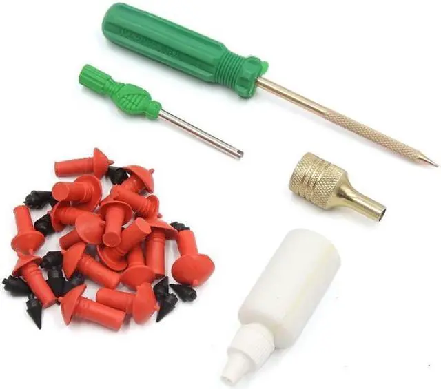 Alt view image 5 of 7 - Acaigel Tubeless Tire Puncture Repair Tool Tire Mushroom Plugs Vacuum Gun Kit  for Car,Truck, Motorcycle, ATV,RV,Tractor, Heavy Duty