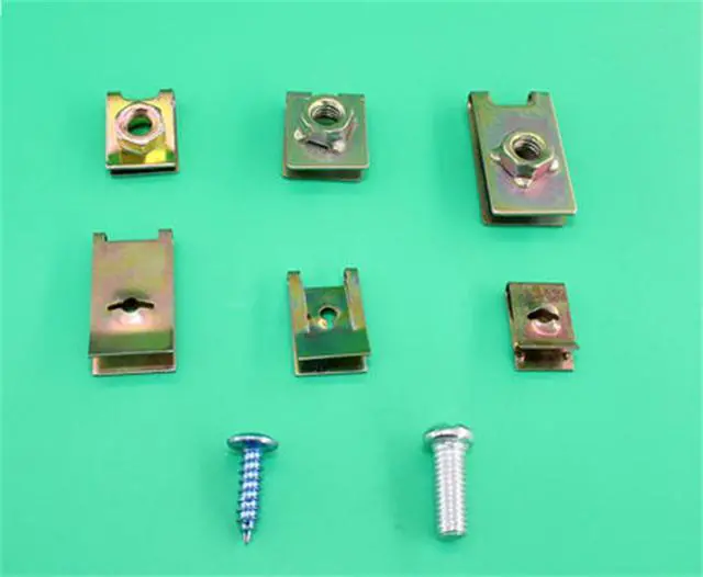 Alt view image 6 of 6 - Paiying 200x Mixed Metal Fastener Auto Car Body Door Fender Panel Screw U Clips US Stock