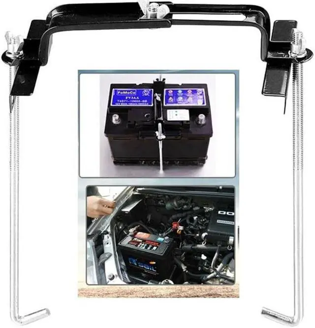 Alt view image 6 of 7 - Acaigel Metal Rack Car Storage Battery Holder Mounting Bracket Adjustable Width 16-22cm