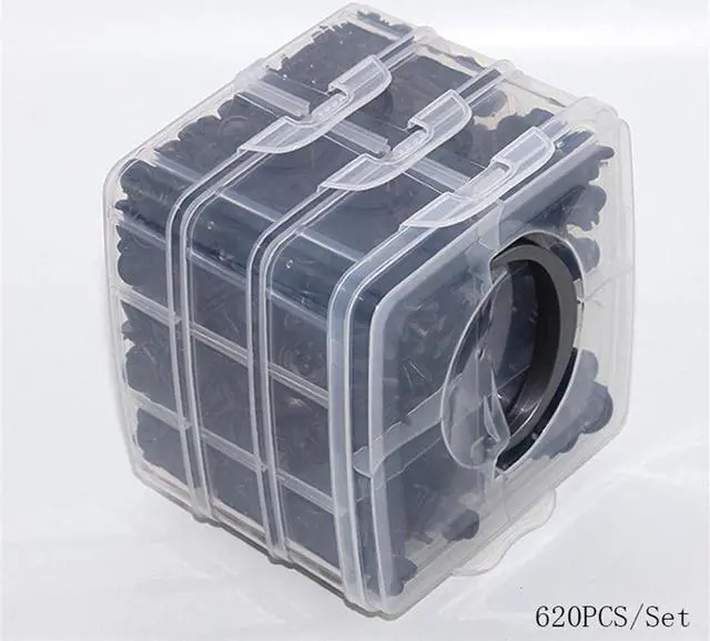 Alt view image 3 of 7 - Paiying 620x 3-Layer Car Door Liner Trim Dash Floor Bumper Fastener Fixing Clip 16 Sizes