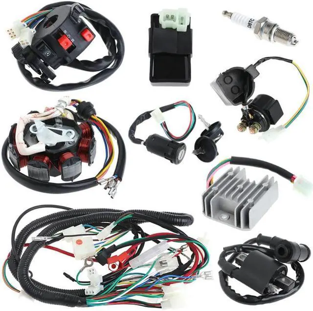 Alt view image 6 of 7 - Paiying USA Electric Stator Wire Harness Magnet Coil CDI Solenoid Kit ATV QUAD Pit Bike