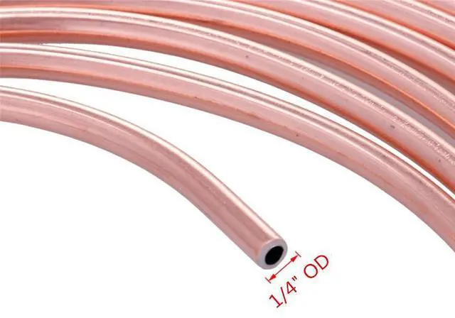 Alt view image 6 of 7 - Acaigel 1/4'' Steel Zinc Nickel Copper Brake Line Tubing Kit Oil Tube 25 FT + Fittings