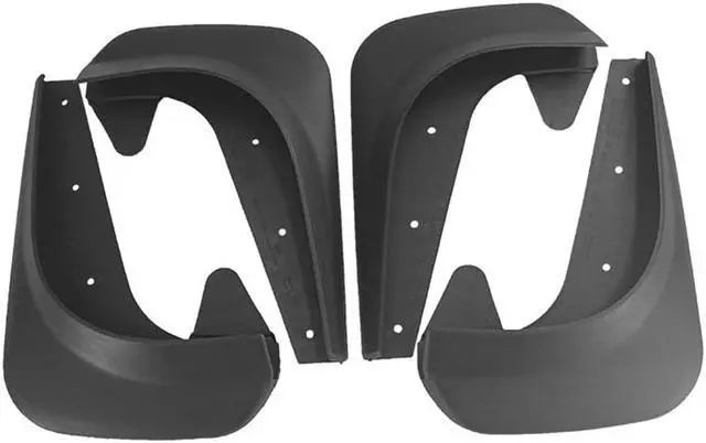 Alt view image 4 of 6 - Furulu 4 Pcs EVA Plastic Car Fender Mud Flap Splash Guard Protector Mudgurad Black