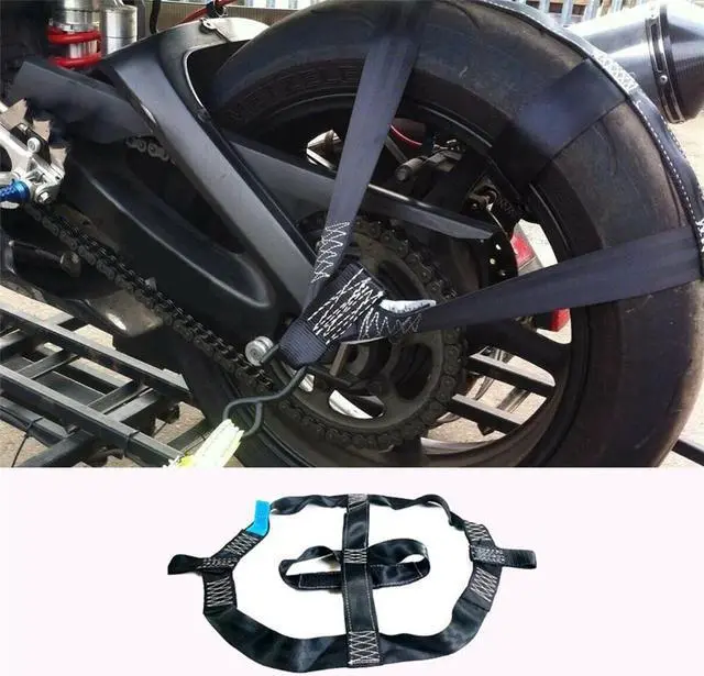 Alt view image 4 of 7 - Acaigel Motorcycle Rear Wheel Tie Down Strap Safety Belt Tire Transport Harness US Stock