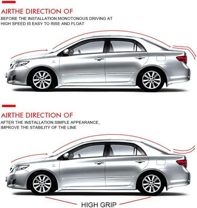 Alt view image 3 of 7 - Acaigel 39'' Flexible PU Car Rear Roof Trunk Spoiler Lip Wing Glossy Black Self-adhesive
