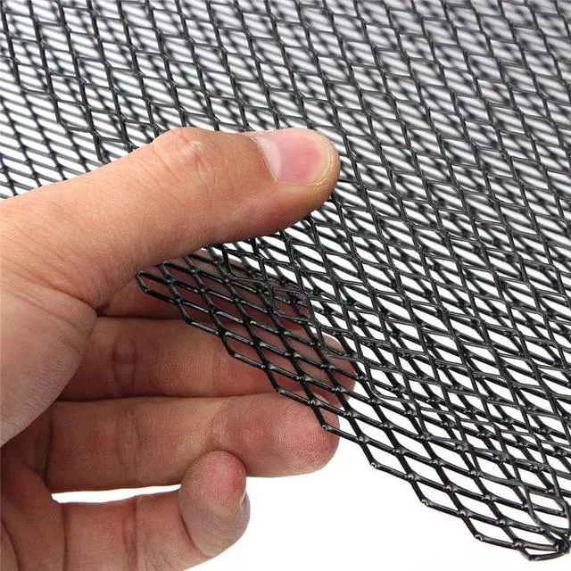 Alt view image 6 of 7 - Paiying 40" x 13" Black Aluminium Car Bumper Modified Grille Grill Rhombus Mesh US Stock