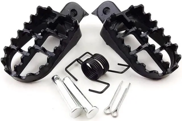 Alt view image 3 of 7 - Paiying Black Pit Dirt Bike Foot Pegs Footrest Pedal For Suzuki DR Honda Yamaha Kawasaki