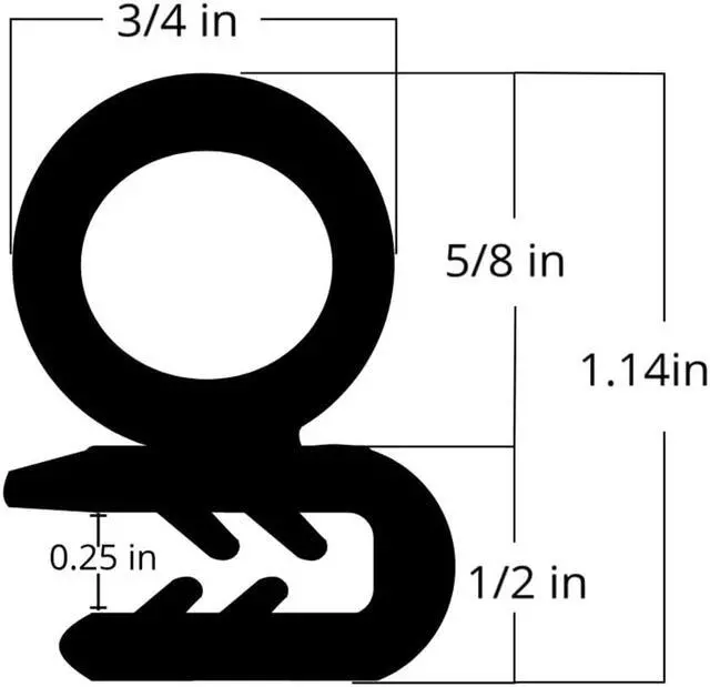 Alt view image 7 of 7 - Paiying 13.1 Feet Rubber Car Door Seal Weatherstrip Body Mounted Front Left+Right Kit US