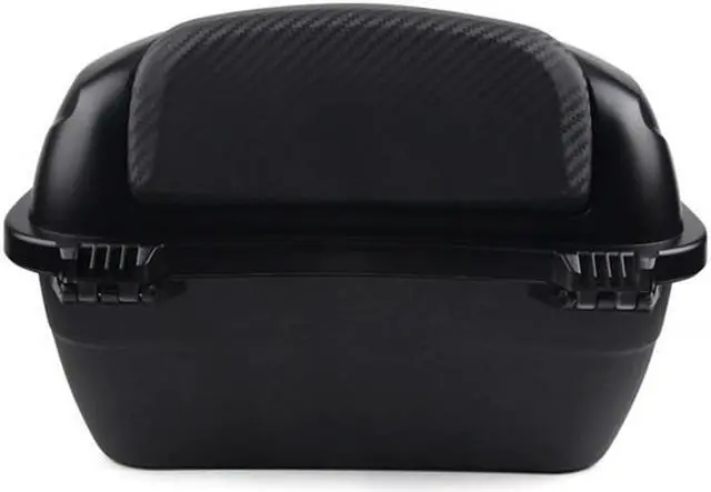 Alt view image 5 of 7 - Acaigel US Matte Black Scooter Moped Top Box Tail Luggage Storage Case Clip w/Lock Kits