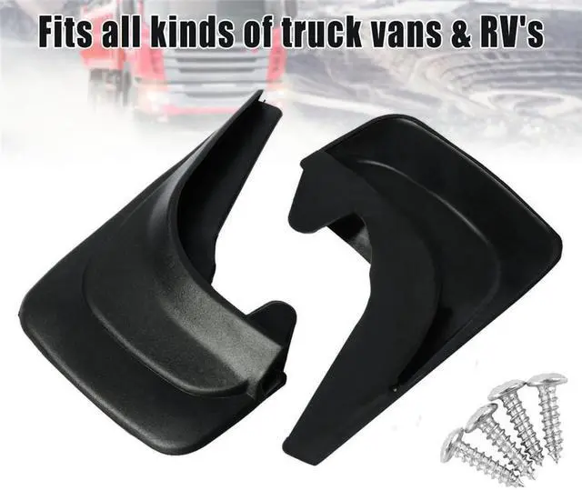 Alt view image 3 of 5 - FYUU 2Pcs 12.68.4?Car Front Rear Mud Flap Mudflaps Splash Guards Fender Black ABS