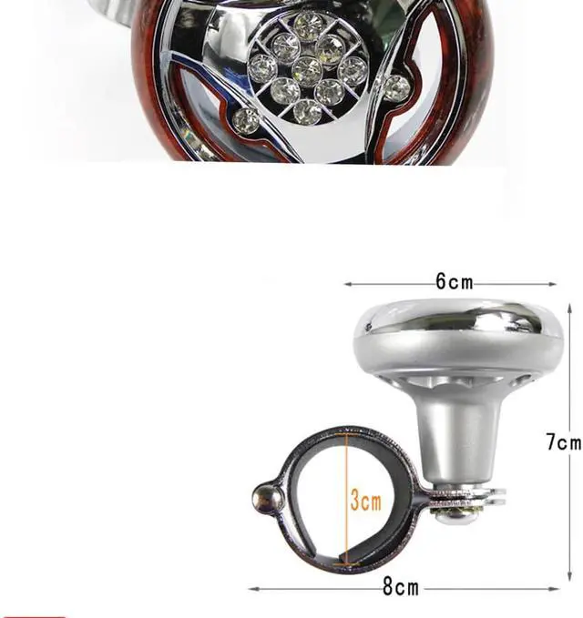 Alt view image 3 of 5 - Paiying Steering Wheel Knob Spin Ball Car Lorry Drive Turning Aid Handle 170x110x60 mm