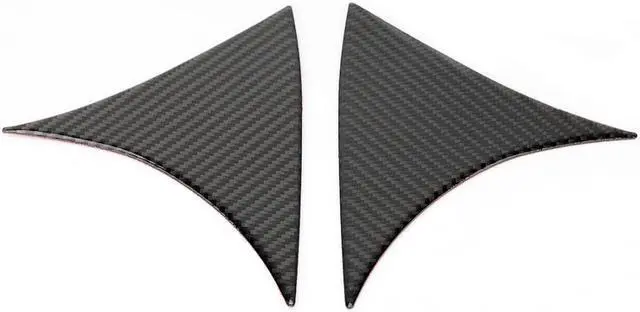 Alt view image 3 of 7 - Acaigel 2PC Carbon Fiber Rear Window Spoiler Side Wing Cover For Mazda 3 Axela 2014-2018