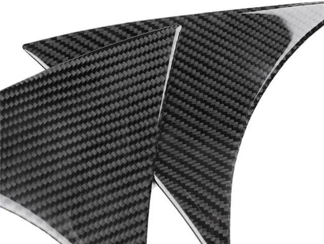 Alt view image 5 of 7 - Acaigel 2PC Carbon Fiber Rear Window Spoiler Side Wing Cover For Mazda 3 Axela 2014-2018