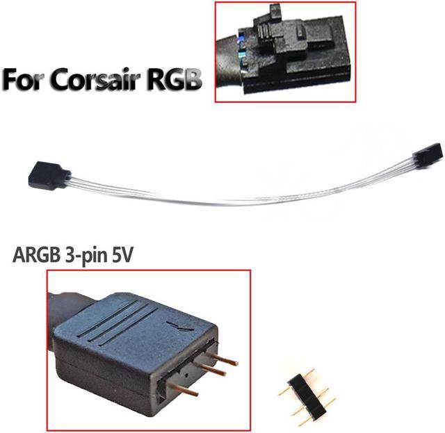 Adapter Cable for Corsair Lighting Node Pro and Corsair Commander PRO (hub  not Included), Connect to Any 5V 