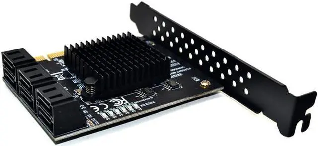 Alt view image 6 of 7 - PCIE to SATA Card Expansion Adapter 6 Port SATA III 6G for SSD HDD IPFS Mining