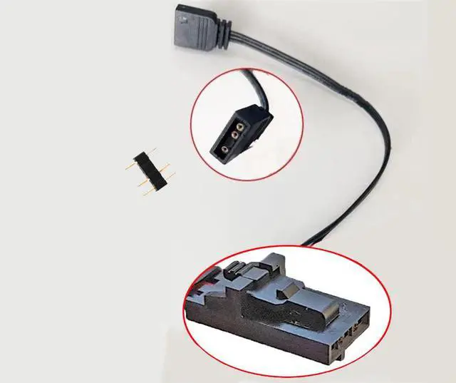 Alt view image 3 of 5 - 20cm 3-Pin 5V A-RGB Adapter For Corsair Lighting Node Pro & Commander Pro