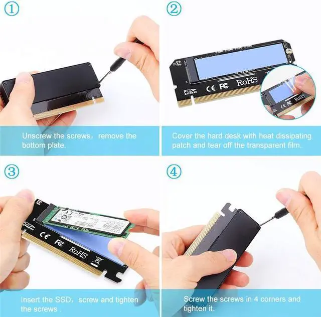 Alt view image 7 of 7 - M.2 to pcie x16 adapter Card pci-e to m.2 convert adapter NVMe SSD Adaptor m2 M Key Interface PCI Express 3.0