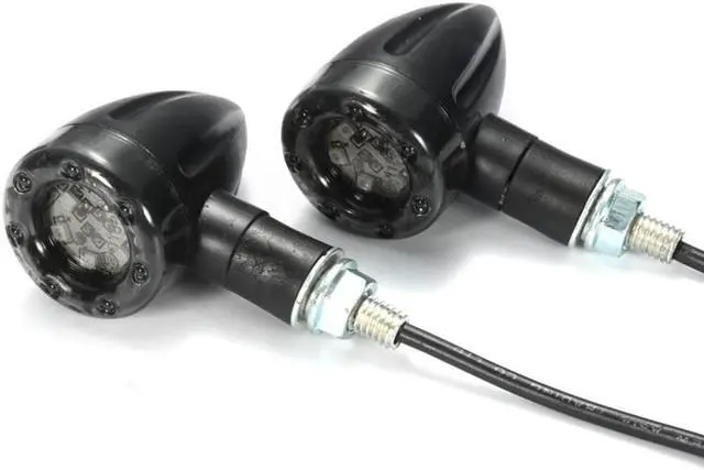 Alt view image 3 of 7 - Acaigel 4Pcs 12V  Bullet Shape Motorcycle LED Turn Signal Light Brake Lamp USA