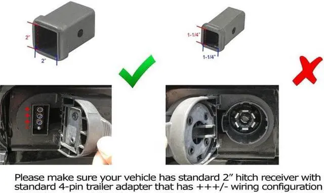 Main image of Yingshan Universal 2" Car Trailer Truck Hitch Towing Receiver Cover 15 LED Brake Tail Light Tube Cover W Pin Brake Lamp