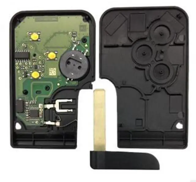 Alt view image 4 of 6 - Furulu Uncut Car Remote Key 433 MHz Chip for Renault Megane Scenic Smart Card Key 3 BTN