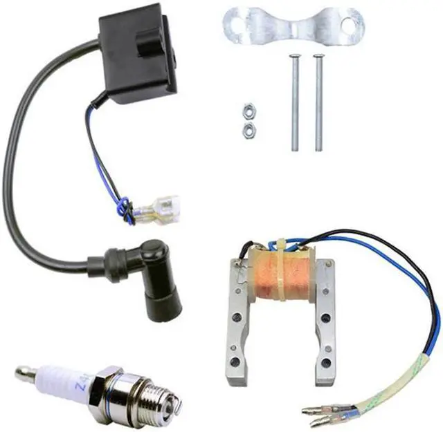 Alt view image 6 of 7 - Acaigel Ignition Coil Scooter Replacement Motor Motorcycle Scooter Racing Bicycle Spark Plug for Motorized 49cc 66cc 80cc Engine