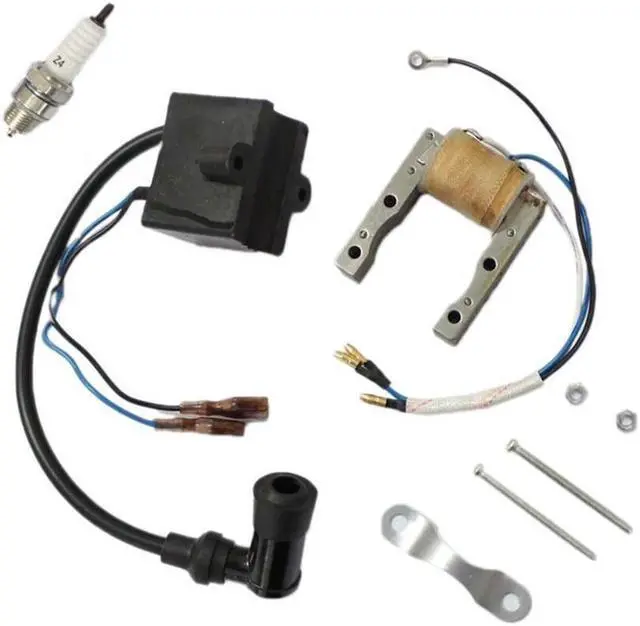 Alt view image 4 of 7 - Acaigel Ignition Coil Scooter Replacement Motor Motorcycle Scooter Racing Bicycle Spark Plug for Motorized 49cc 66cc 80cc Engine