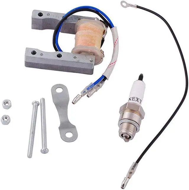 Alt view image 7 of 7 - Acaigel Ignition Coil Scooter Replacement Motor Motorcycle Scooter Racing Bicycle Spark Plug for Motorized 49cc 66cc 80cc Engine