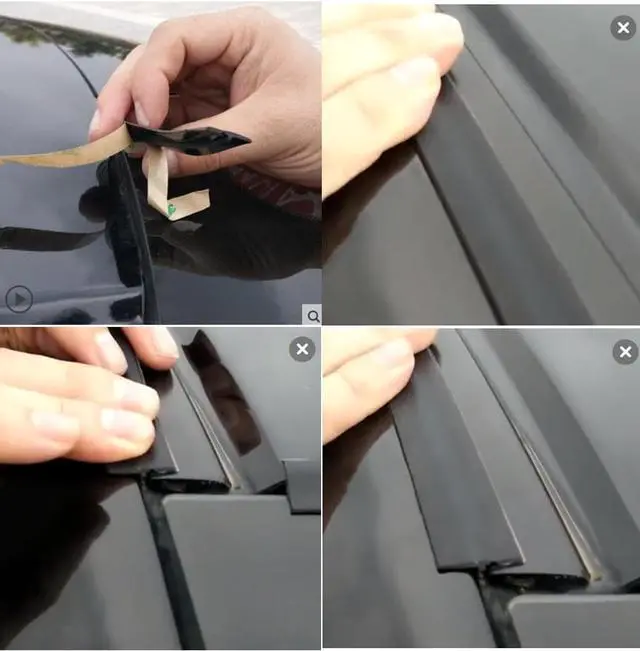 Alt view image 5 of 7 - Paiying 3 Meters T-Shape Rubber Car Windshield Sunroof Triangular Window Edge Seal Strip