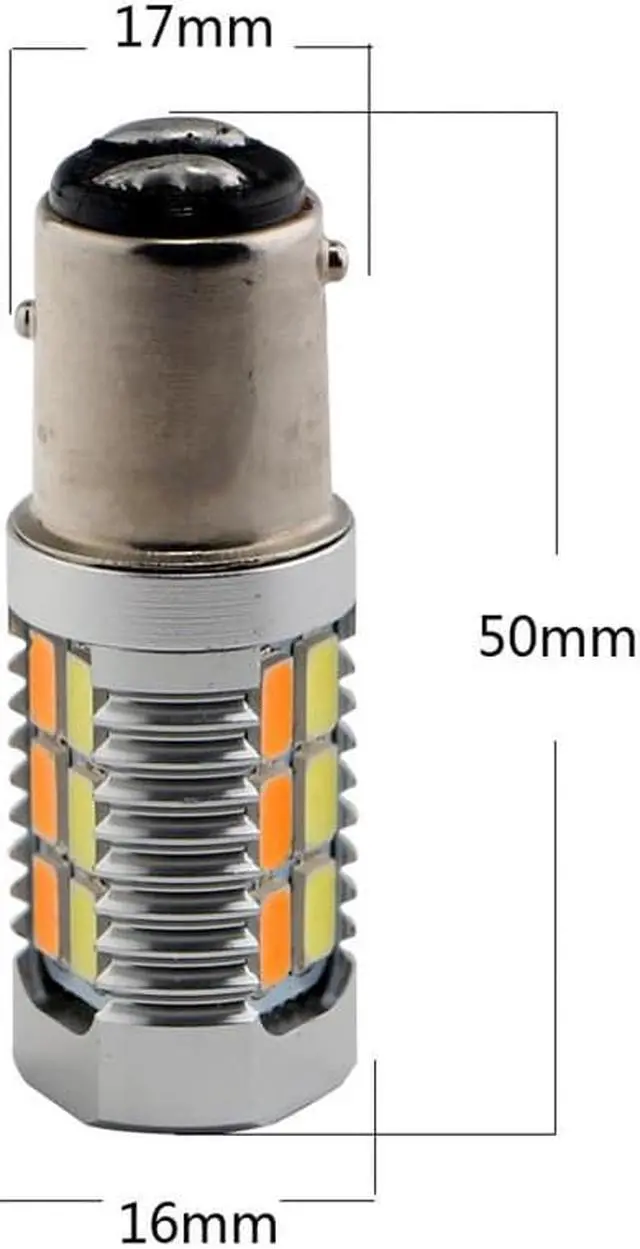 Alt view image 4 of 5 - 2 x 1157 Switchback LED Amber/White 22LED LED Bulbs Vechile Lamp For Car Suv