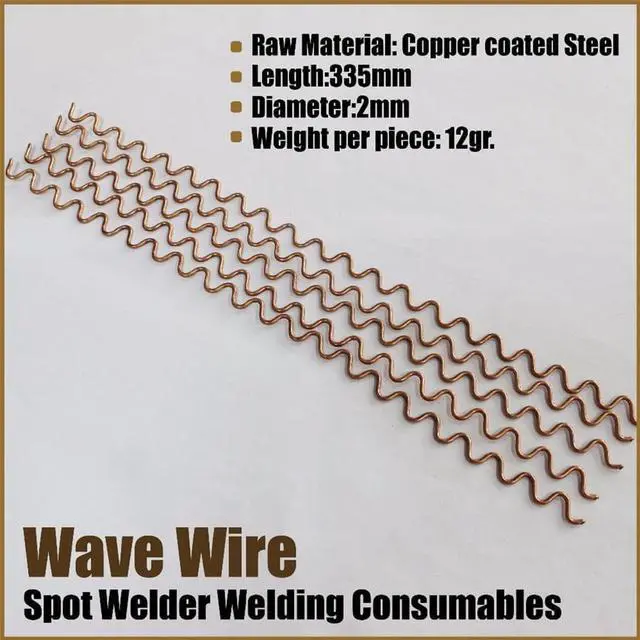 Alt view image 5 of 5 - Yassdwbn 25 Pcs Wire Wave 2mm Welding Puller Tool Dent Repair Fix Spot Welding Metal Wire