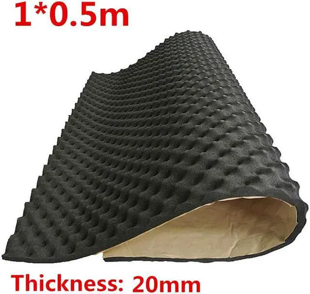 Alt view image 3 of 7 - FYUU 100cm x 50cm Car Sound Noise Insulation Mat Barrier Foam Deadener 20mm