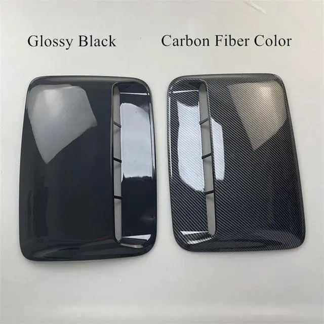Alt view image 7 of 7 - Paiying 3x Gloss Black Car Hood Scoop Kit Air Flow Bonnet Cover Trim  +Adhesive