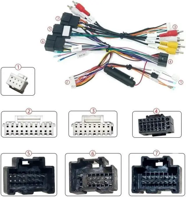 Alt view image 3 of 6 - Paiying 16Pin Android Audio Wiring Adapter For GMC Yukon 2007-14 Sierra 10-14 Silverado