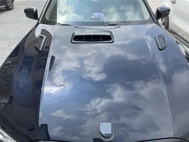 Main image of Paiying 3x Gloss Black Car Hood Scoop Kit Air Flow Bonnet Cover Trim  +Adhesive