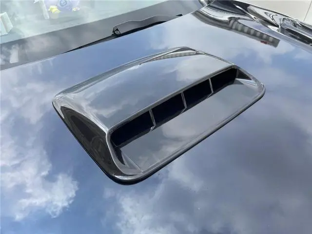 Alt view image 4 of 7 - Paiying 3x Gloss Black Car Hood Scoop Kit Air Flow Bonnet Cover Trim  +Adhesive