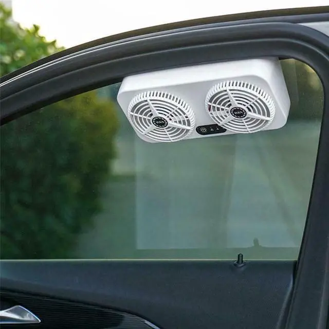 Alt view image 6 of 7 - Acaigel ar Home Dual-use Exhaust Fan Auto USB Charging Cooling Tool Car Air Circulation Smoke Exhaust Fan Car Ventilation Fan Ship?from?USA