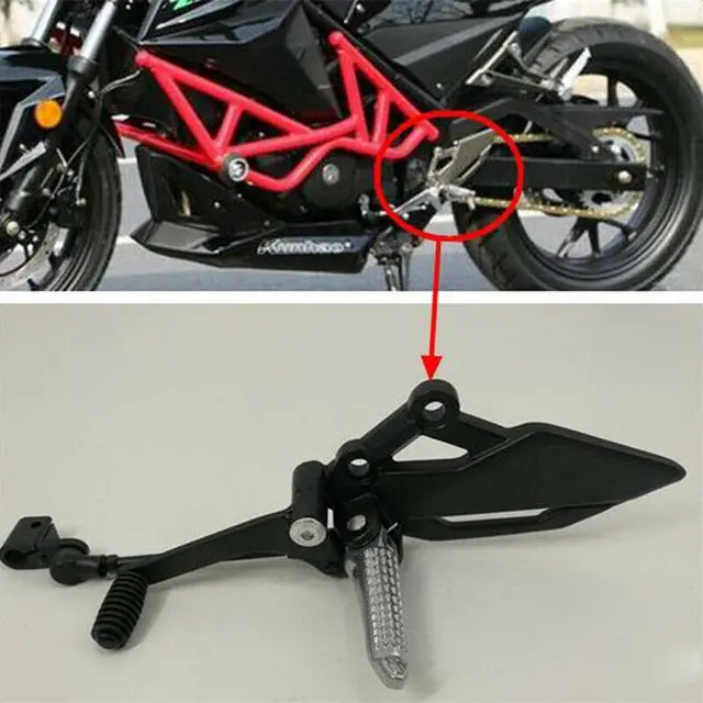 Alt view image 3 of 7 - Acaigel Pair Motorcycle Shift Lever Frontset Foot Peg Bracket Footrest Pedal Shifter Aluminum