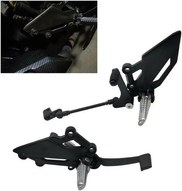 Alt view image 7 of 7 - Acaigel Pair Motorcycle Shift Lever Frontset Foot Peg Bracket Footrest Pedal Shifter Aluminum