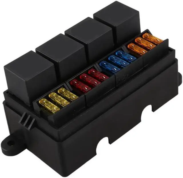 Alt view image 5 of 7 - Paiying 12-way Blade Fuse Holder & 40A Relay Box for Car Truck Trailer Boat  US