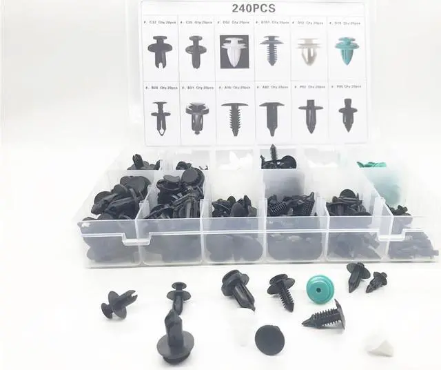 Main image of Yingshan 240Pcs Mixed Car Door Bumper Panel Fender Fastener Push Rivet Retaining Clip