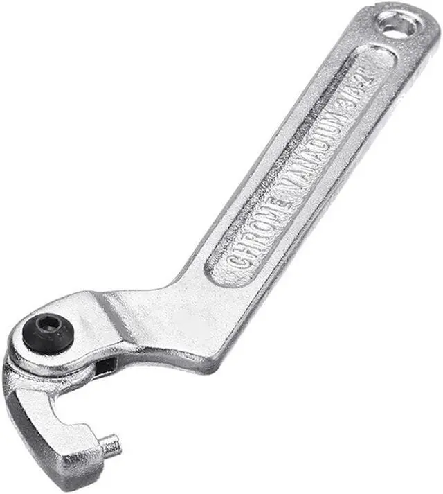 Alt view image 5 of 5 - Yingshan Car ATV Motorcycle 7'' Adjustable Hook Wrench C Spanner Tool Round Head 3/4''-2"