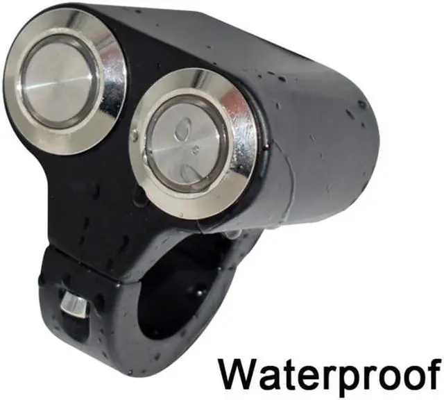Alt view image 6 of 7 - Paiying Metal LED Dual Push Button Handlebar Mount Switch Self-Latch for Motorcycle ATV