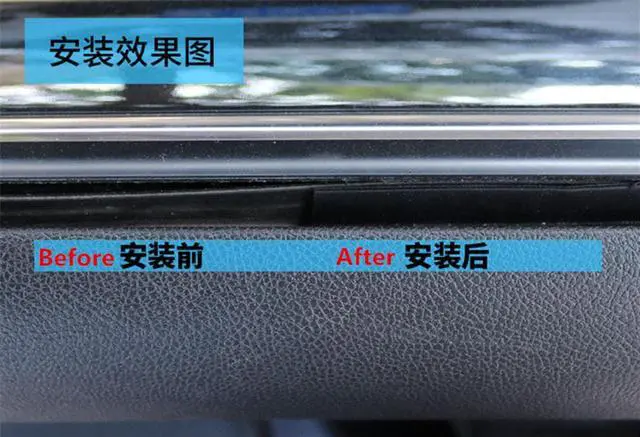 Alt view image 7 of 7 - Acaigel 8M Car Door Glass Window Seal Strip V Type Rubber Black Weatherstrip