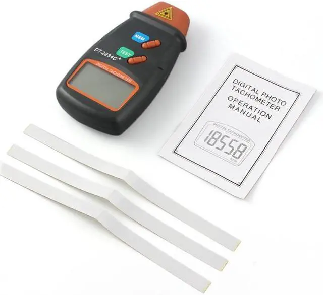 Alt view image 5 of 5 - Yassdwbn Non Contact Hand Held Small Engine Digital Laser Photo Tachometer Rpm Speed Kit