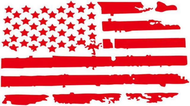 Alt view image 5 of 5 - Yingshan Universal Large Size 51cmx90cm Car Truck Boay Hood White USA Flag Decal Sticker